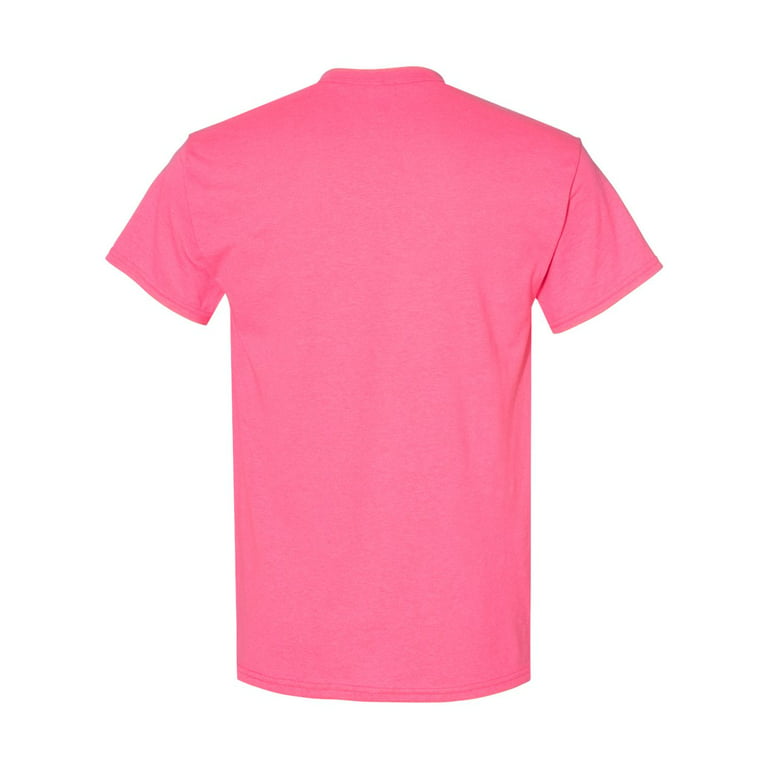 Men Heavy Cotton Multi Colors T-Shirt Color Safety Pink 4X-Large Size