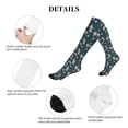 thumbnail image 5 of Lsque Vintage Floral Pattern Sport Compression Socks for Men & Women 15-20 mmHg Knee High Nurse Pregnant Running Medical and Travel Athletic, 5 of 6