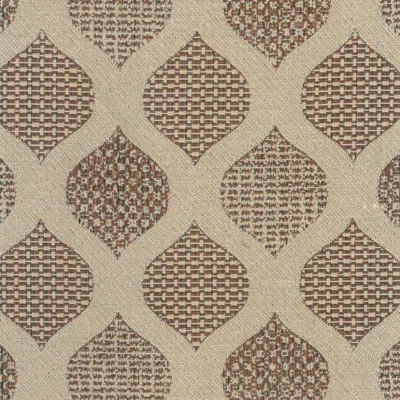 Decora Furnishings Jacquard Material Moroccan Trellis Design Polyester-Cotton Fabric Sofa Curtains Cushion Chair Craft - 54 inches Width - Fabric By The Yard (Spiced Walnut)