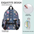 thumbnail image 5 of Unicorn and Wing Blue Pattern Backpack for School, Cute School Bag with Adjustable Shoulder Straps and Padded Back, 15.25"x11.5"x5.25", 5 of 5
