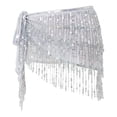 thumbnail image 4 of Easter Carnival Glitter Fringe Women Sequin Tassel Skirt Glitter Sparkly Fringe Belly Dance H.ip Scarf Skirts Metallic Rave Party Belts Costume, 4 of 4