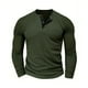 thumbnail image 1 of pstuiky hombres de manga larga, Camisa informal holgada de manga larga con botones de color liso para hombre tops de invierno para hombre m, 1 of 3
