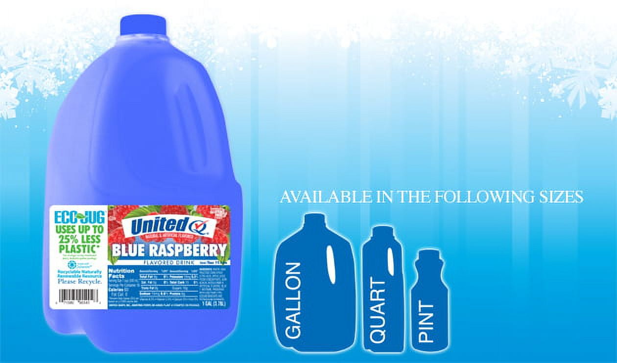 United Blue Raspberry Drink Gallon