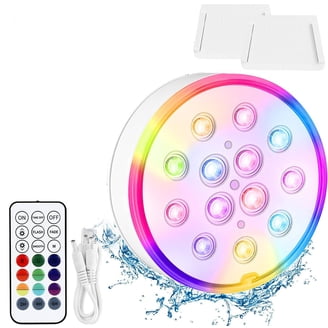 Merkury Innovations H2GLO 2-Pack Submersible LED Puck Lights with