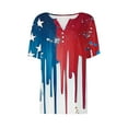 thumbnail image 5 of Women Tops under $5! Cagogo Ladies 4th of July Shirts Independence Day Patriotic Graphic Summer Trendy T-shirts Short Sleeve Stars Stripes American Flag Dressy Casual Tunic Tops Clothes, 5 of 5
