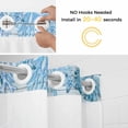 thumbnail image 2 of No Hook Shower Curtain with Snap in Liner, Summer Blue Ocean Coral on Wood Grain Waterproof Bath Curtain Double Layers with See Through Top Window, Starfish Clownfish Hotel Shower Curtains 60x72in, 2 of 9