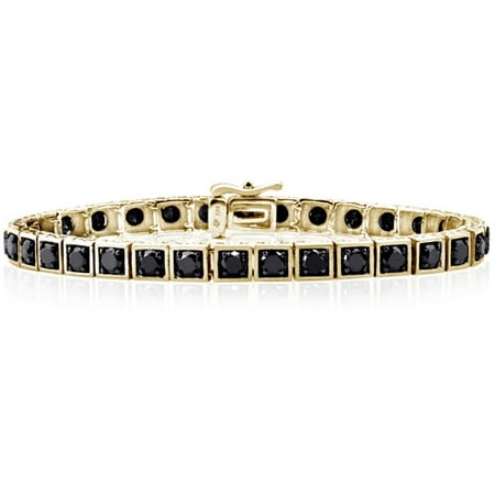 JewelersClub 5.00 Carat T.W. Black Diamond Gold over Silver Bracelet