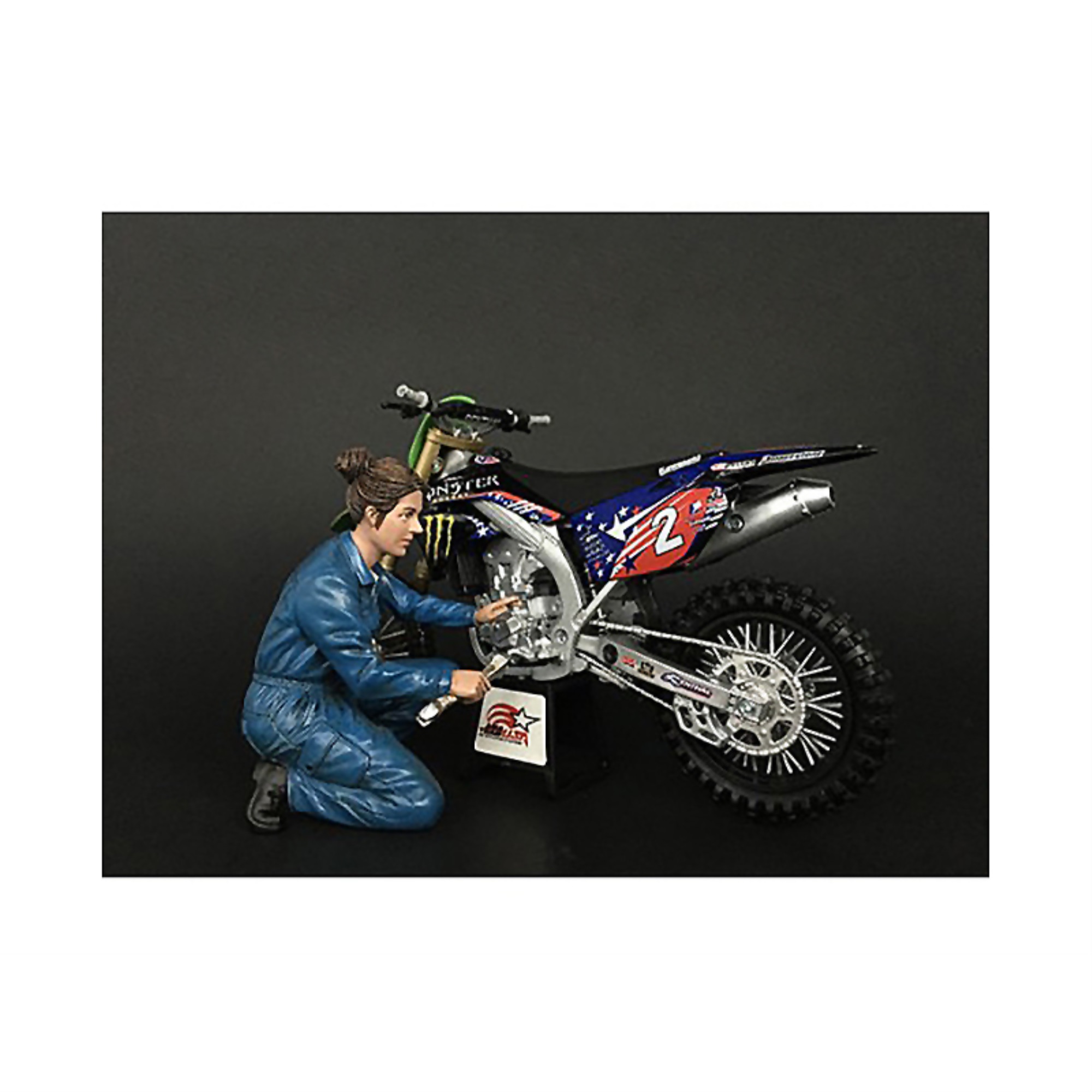 Mechanic Chole Figurine for 1/12 Scale Motorcycle Models by American Diorama