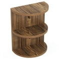 thumbnail image 5 of Resenkos Sofa Side End Table, End Table, Couch Table,3-Tier Half-Round End Table, Semi-circular Side Table for Living Room,Brown, 5 of 6