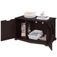 thumbnail image 4 of Renwick Wooden Cat Litter Box with Divider, Espresso, 4 of 10