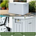 thumbnail image 5 of Uforic 180 Gallon Extra Large Outdoor Deck Box, Double-Wall Resin Storage Box with Flexible Divider, Lockable,‎Weatherproof,White, 5 of 7