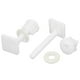 thumbnail image 1 of Tornillos de bisagra de asiento de inodoro con forma cuadrada de rosca de 8 mm, tuercas, blanco, 2 uds., 1 of 3