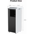thumbnail image 3 of Acekid 8,000 BTU Portable AC - Smart - 350 Sq.Ft - 3-in-1 - Dehumidifier, Fan - Follow Me Remote, 3 of 8
