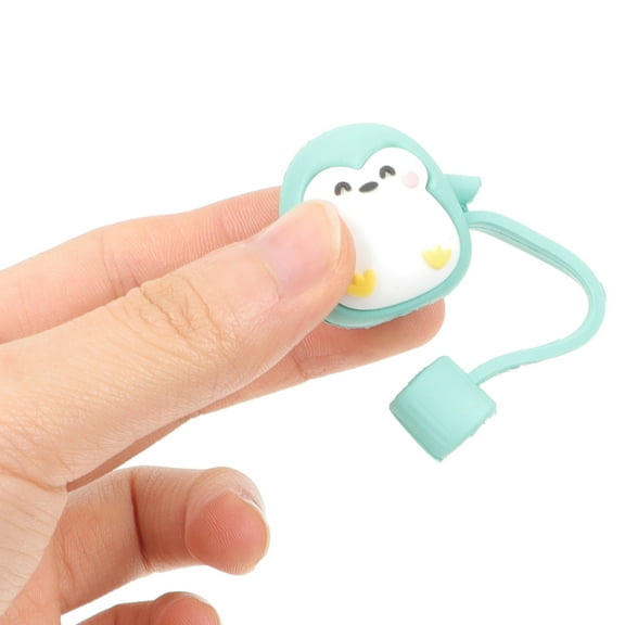 UPOUART Silicone Straw Covers, Multi-Color Reusable Protective Caps for Drinking Straws, Set of 4