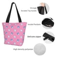 thumbnail image 6 of Fotbe French Bulldog Pattern Beach Tote,Shoulder Handbag,Spacious Tote Bag,Lightweight Travel Bag,Versatile Shopping Bag, 6 of 9