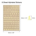 thumbnail image 2 of Letter Resin Stickers 8 Sheets Mini Alphabet Sticker Glitter Alloy Uppercase Self Adhesive Gold 4.5mm High, 2 of 6