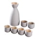 thumbnail image 2 of Juego de sake de cerámica, decoración para bebidas de sake, artículos para beber, sake de cerámica tradicional Blanco, 2 of 9