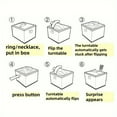 thumbnail image 4 of SHANLIDA Ring/Necklace Packaging Box, Invisible Rotating Jewelry Gift Box, Suitable for Surprising Romantic Proposals, Valentine's Day, Birthday, Anniversary, Pink, 4 of 6