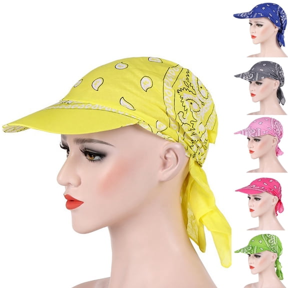 Helii Women Chemo Cap Beanie Adjustable Paisley Print Bandana Head Wrap Hat for Hair Loss