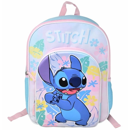 Disney Lilo and Stitch Pastel 16" School Travel Backpack for Girls ages 3+