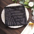 thumbnail image 4 of Efavormart Black Geometric Diamond Glitz Sequin Dinner Napkins, Decorative Reusable Cloth Napkins, 4 of 9