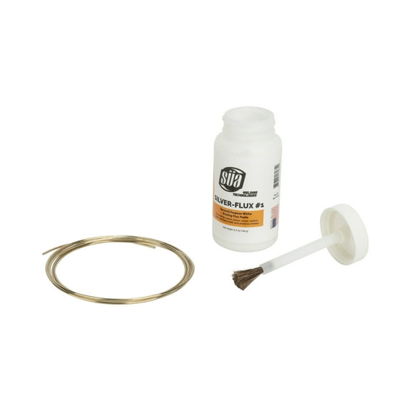 SÜA Silver Brazing Solder Wire - 56% - AWS BAg-7 - Size: 1/16" - (1 Troy Ounce) + 6.5 Oz Flux
