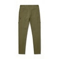 thumbnail image 7 of Scyoekwg Womens Straight Leg Pants High Waisted Stretchy Work Trousers Business Casual Office Pull on Slacks with Pocket Army Green,M, 7 of 7