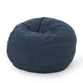 thumbnail image 3 of Canddidliike Sofa Sack, 5' Memory Foam Bean Bag Chair, Big Sofa with Removable Soft Cover for Dorm Room, Living Room - Navy, 3 of 8