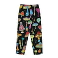 thumbnail image 5 of Bingfone Pajamas For Women,Bright Mushrooms Pajama Pants With Pockets-Small, 5 of 9