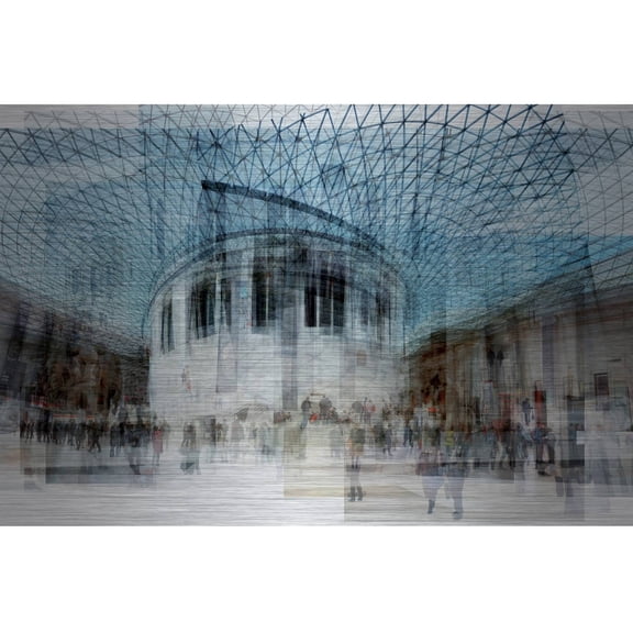 "The History Junction" Painting Print on Brushed Aluminum