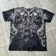 thumbnail image 1 of Camiseta de manga corta con estampado de calavera y Cruz para mujer, camisa de cuello redondo, estilo Hip Hop, gótico, Y2K, 1 of 3
