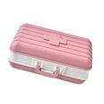 thumbnail image 1 of Petite boîte à médecine, petite casse de médicament paille de blé et pp PP 6 compartiments durables pour le travail rose, 1 of 7