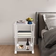 thumbnail image 5 of 3-Tier End Table with Lockable Wheels Acrylic Rolling Side Table 20kg/44.09 lbs, 5 of 10