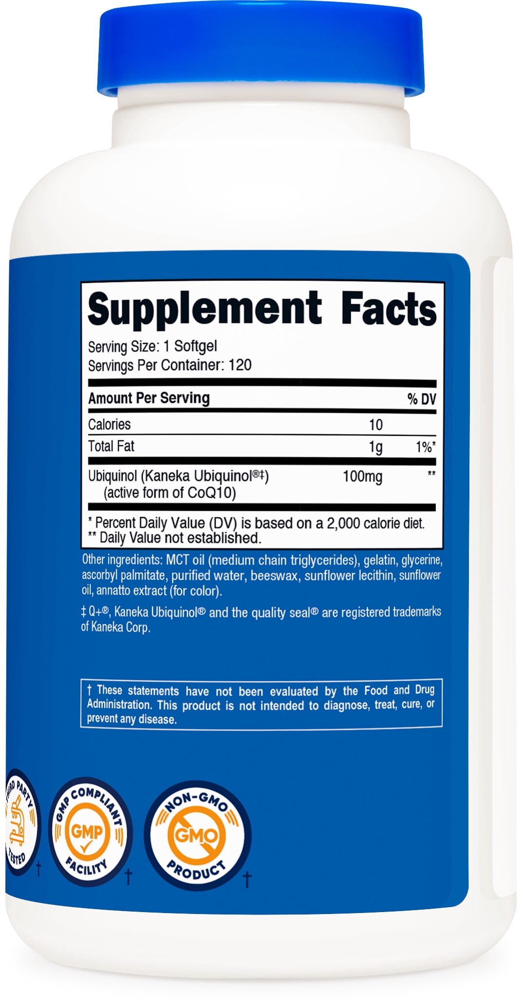 Nutricost Ubiquinol Softgels (120 Softgels | 100 mg Per Serving) - Superior Absorption Antioxidant | Active Form of CoQ10 - Gluten Free, Non-GMO