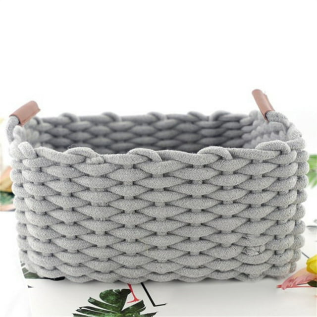 HANDIED Storage case Cotton Rope Storage Basket Woven Rope Storage Box For Woven Baskets