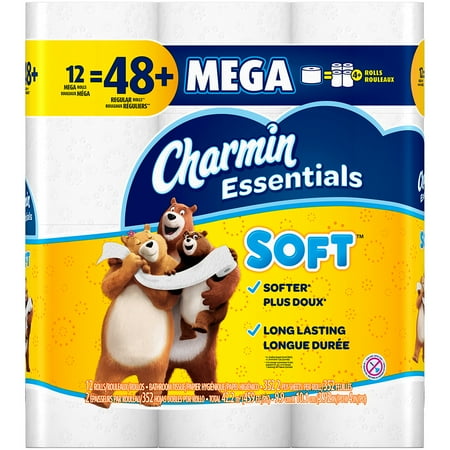 Charmin Essentials Soft Toilet Paper - 12 Mega Rolls