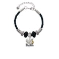 thumbnail image 2 of Delight Jewelry Silvertone Shalom with Dove Mom Celtic Knot Leather Bead Bracelet, 7"+2" Extender, 2 of 4