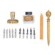 thumbnail image 1 of Feather Pen Set with 10 Interchangeable Nib Fire Lacquer Wax Letter Opener Pen Holder Ink Empty Bottle Retro Quill Pen Set Rose Red, 1 of 3