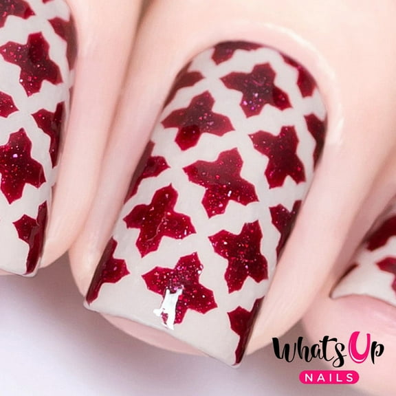 Whats Up Nails - Arabesque Vinyl Stencils Nail Art Design