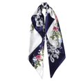 thumbnail image 1 of LEVAO Flower Print Turban Headband Headwear 90*90cm Hair Scarf Headwrap for Women Square Satin Bandana Ribbon Hair Accessories, 1 of 4