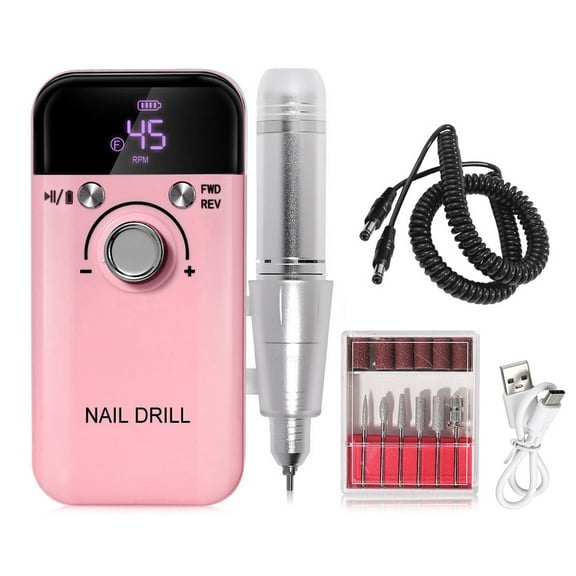 Electric Nail Drill 45000RPM Nail Drill Machine for Manicure Rechargeable Portable Professional Nails Drill Polisher Nails Art