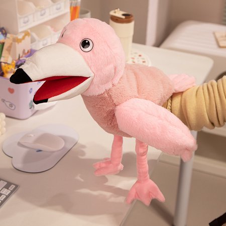 Soft Plush Bird Hand Puppet 13.8 in Interactive Stuffed Animal Toy Gift for Little Adventurers