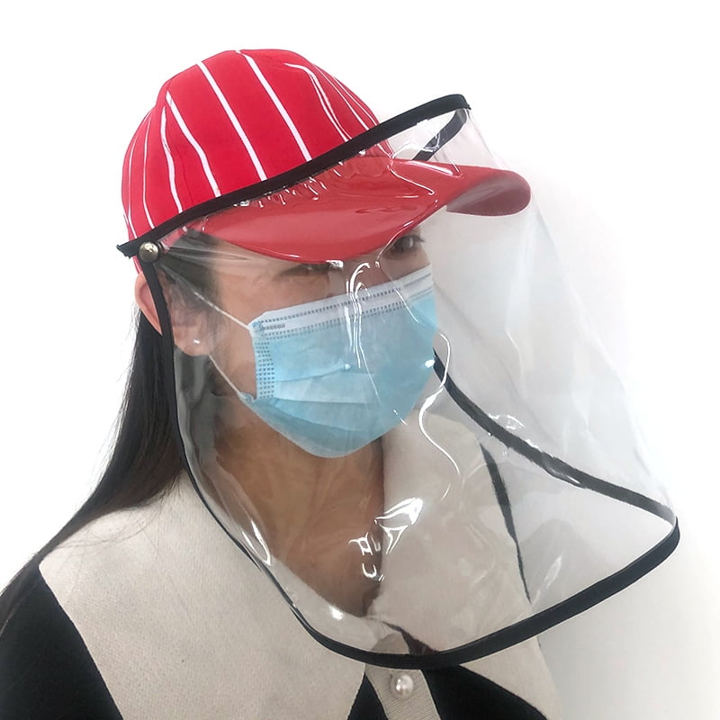 Anti-Saliva Splash Dust Proof Cap Safety Clear Full Face Shield Protection Hat 