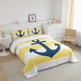 thumbnail image 3 of Erosebridal Anchor Bedding Twin Comforter Set,Nautical Theme Down Comforter,Stripes Decor,Reversible,2-Piece, 3 of 8
