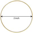 thumbnail image 3 of Gold Metal Rings for Crafts, Macrame Hoops for DIY Wall Hanging Dream Catcher Metal Floral Hoop for Weddings (5 Pieces, 2 Inch), 3 of 5