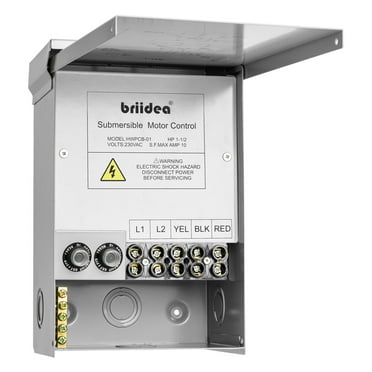 Well Pump Control Box, Briidea Control Box for 1.5 HP 230 Volt Deep Well Submersible Pump