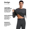 thumbnail image 4 of Woolcano Men's 100% Merino Wool Thermal Base Layer Top, 260 GSM Long Sleeve Shirt for Hiking, Skiing and Cold Weather Activities, 4 of 6