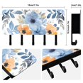 thumbnail image 2 of Flowers Leaves Painting Mail Holder Organizer Wall Mount with Shelf Key Holder Key Rack with 5 Key Hooks for Wall Decorative, 2 of 6