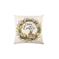 thumbnail image 2 of Easter Decorations，Easter Bunny And Chick Patterned Egg Print Cushion Sofa And Bedroom Decorative Pillow, 2 of 6