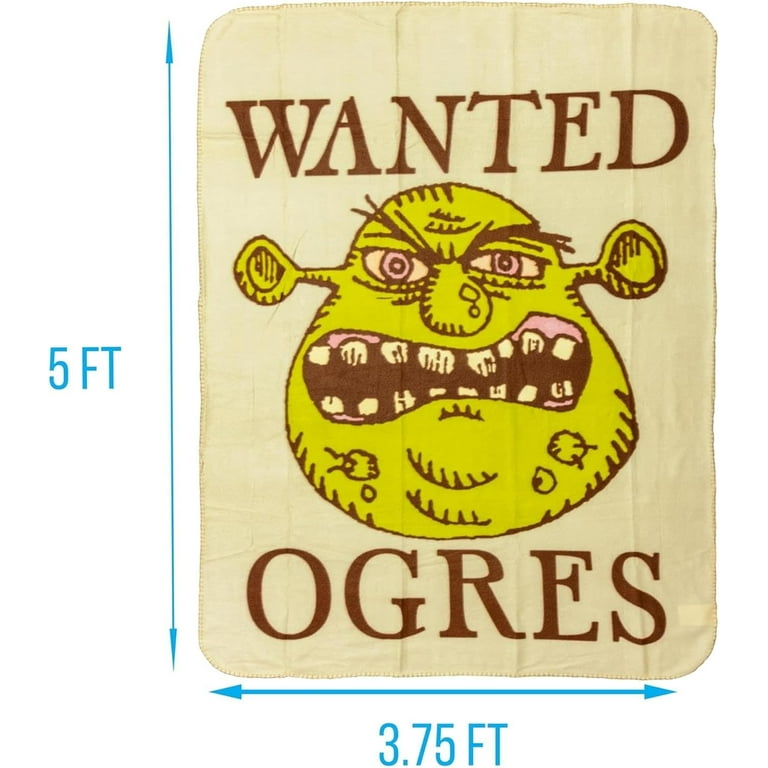 Shrek Wanted Ogres Fleece Throw, 45 inches x 60 inches